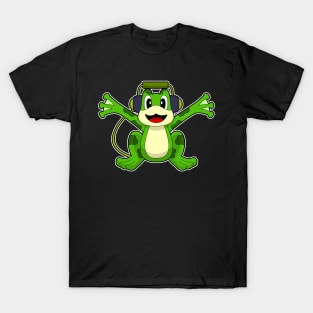 Frog Musician Headphone Music T-Shirt